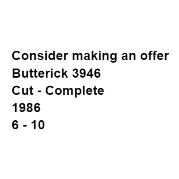 Vtg Butterick 3946 Dress Miss 6-10 Midi 80s Drop Waist Preppy Feminine Old Money - Picture 3 of 5